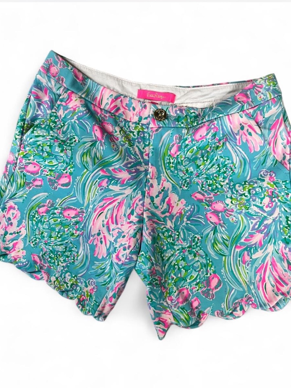 Lilly Pulitzer Scalloped Buttercup Shorts Size 4 NWOT